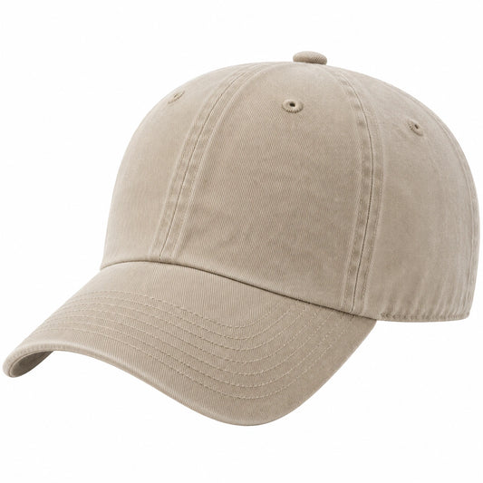 Casquette unisexe beige réglable à visière courbée