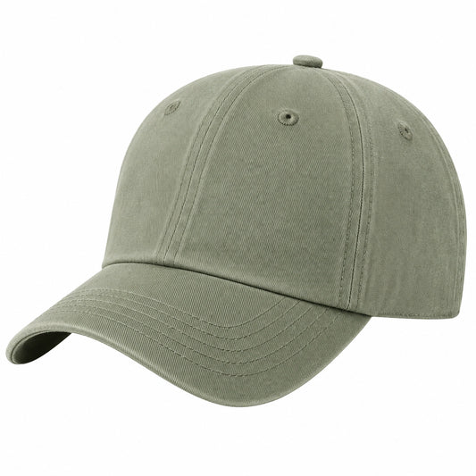Casquette ajustable vert olive pour adultes