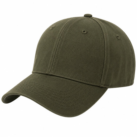Casquette classique réglable vert olive pour adultes