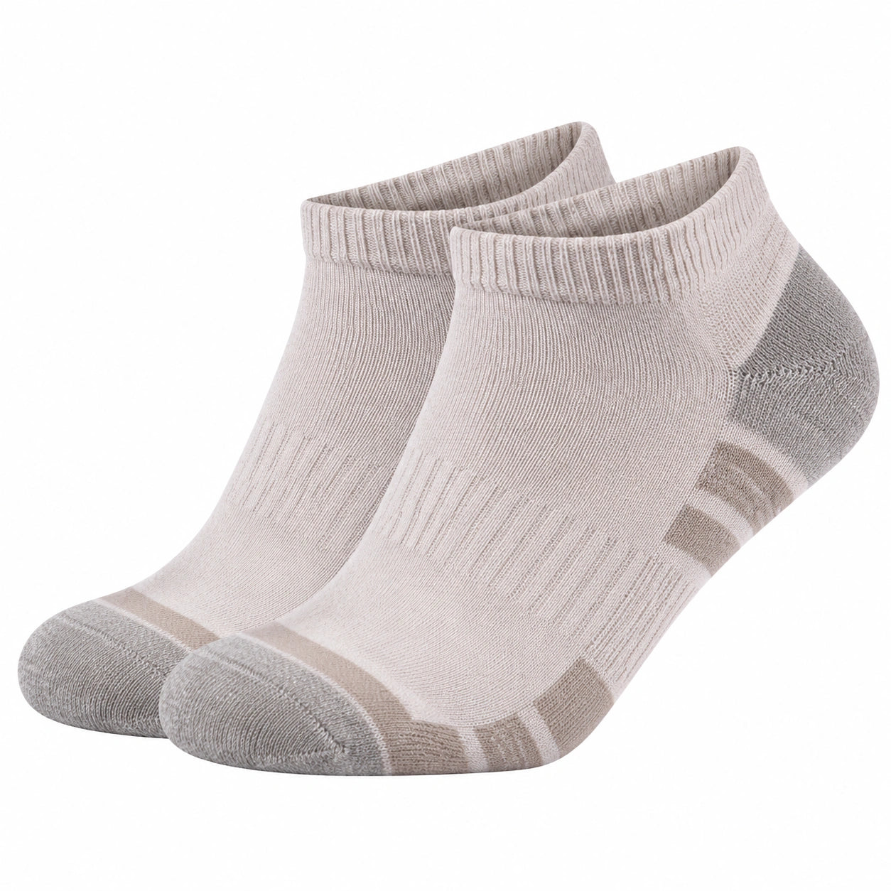 Chaussettes Courtes Beige et Gris Respirantes et Confortables