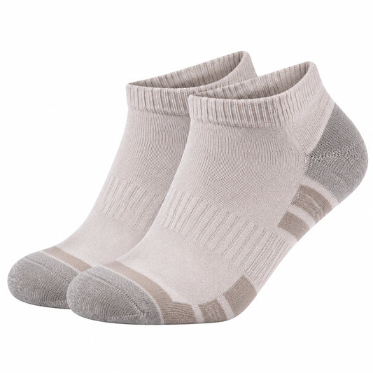Chaussettes Courtes Beige et Gris Respirantes et Confortables