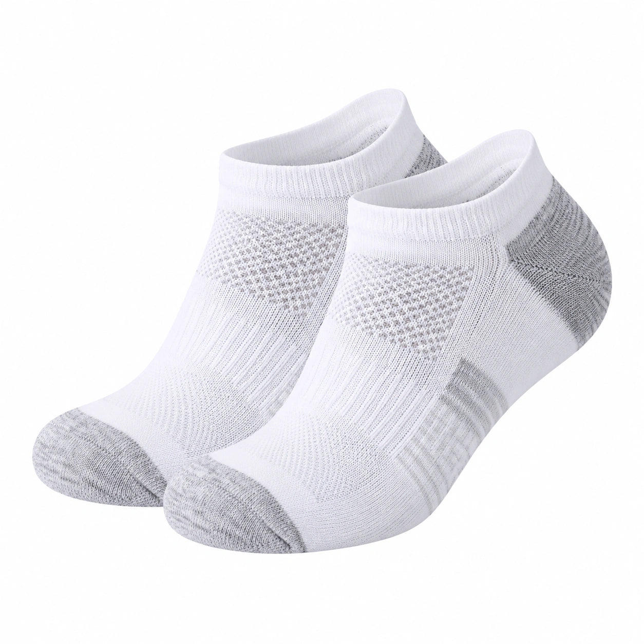 Chaussettes Courtes Respirantes pour Sport Blanc/Gris