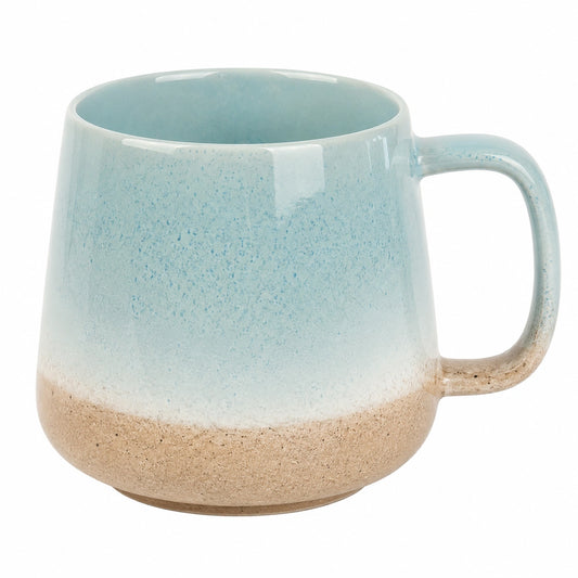 Grande Tasse en Grès Bleu et Marron