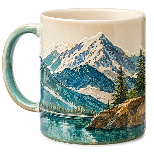 Tasse en céramique paysage montagne 350ml