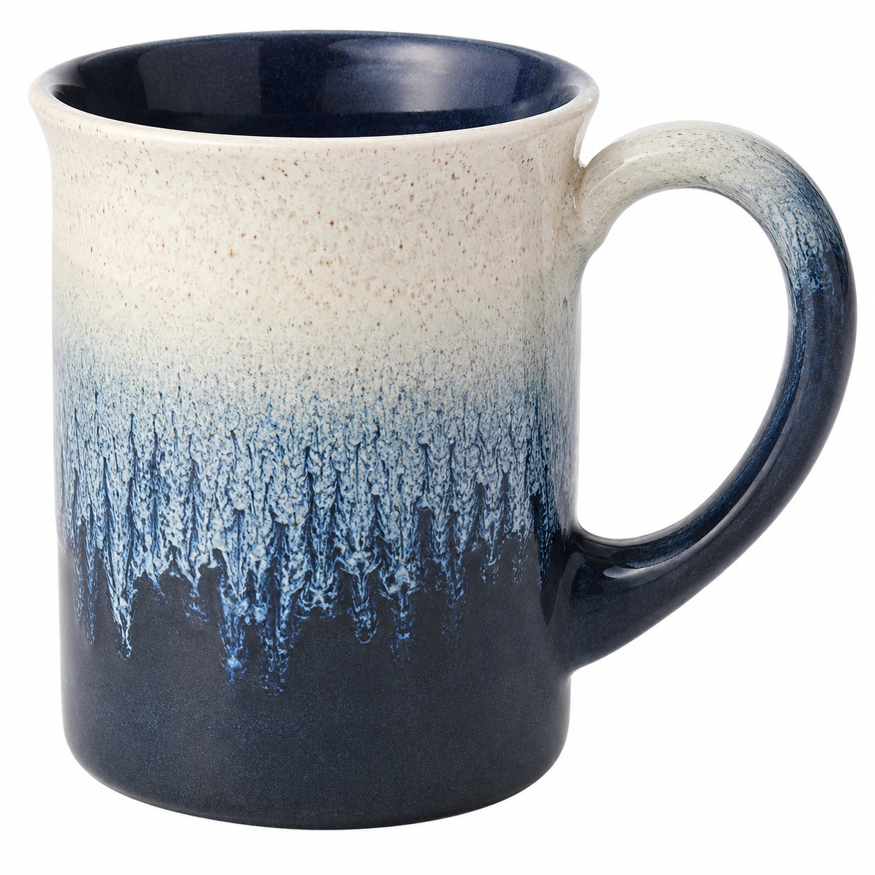 Tasse en céramique bleu et crème 300ml