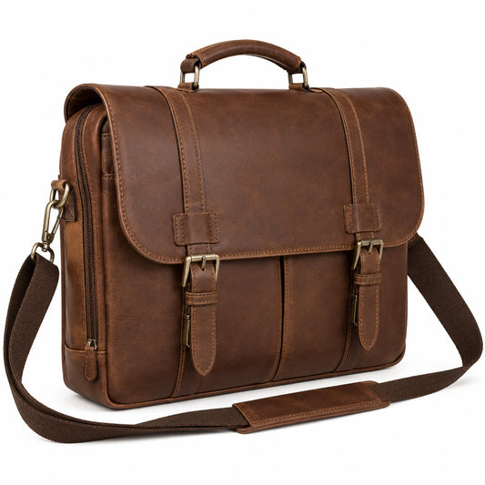 Sacoche Vintage Marron avec Bandoulière Ajustable