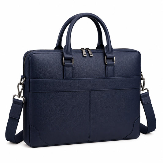 Sacoche bleue pour ordinateur portable avec bandoulière amovible