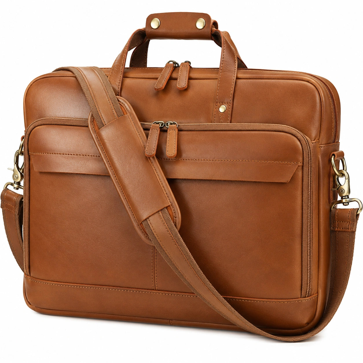 Sacoche professionnelle marron pour ordinateur portable